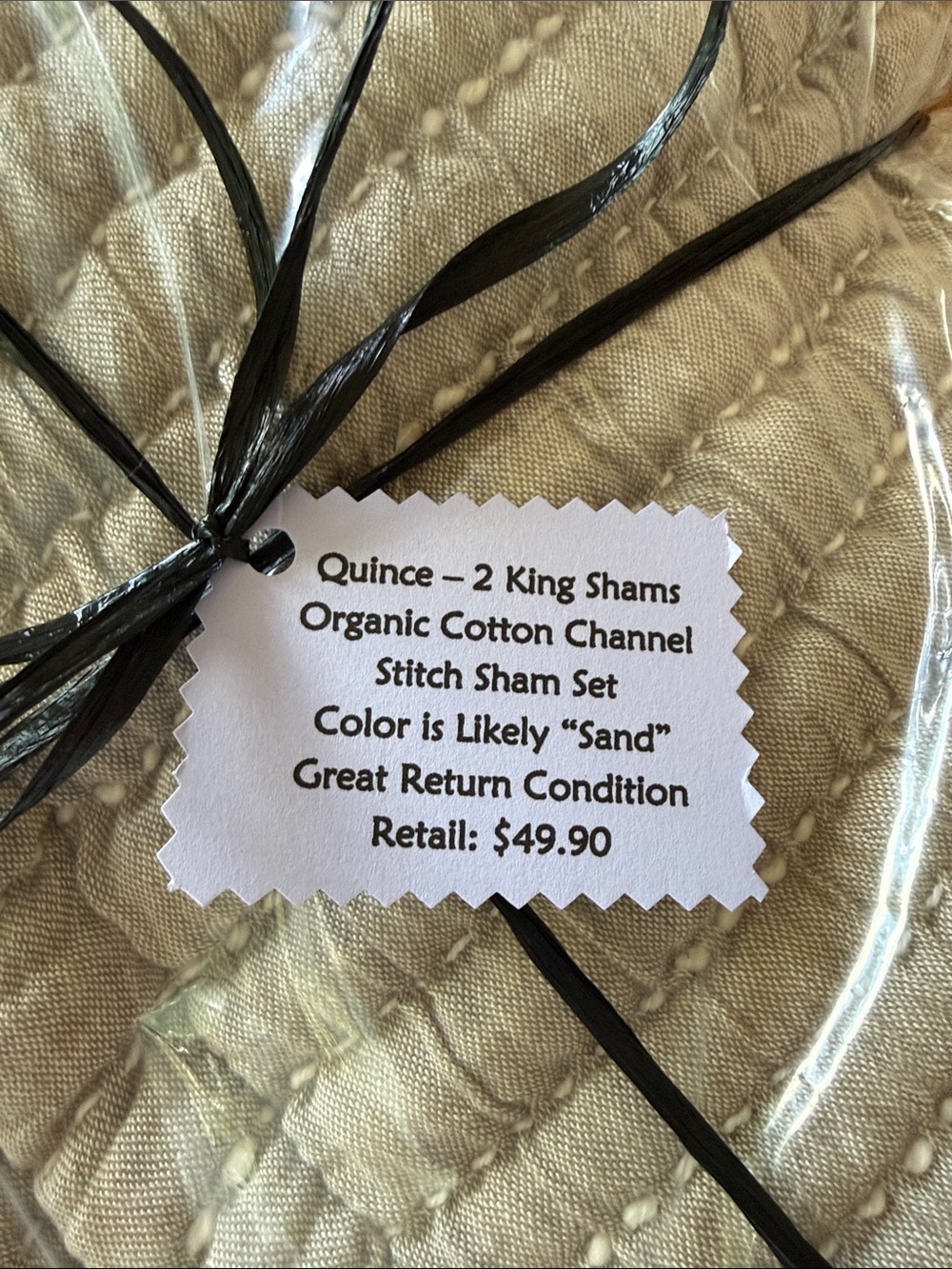 Quince Organic Cotton Channel Stitch King Shams - Set of 2